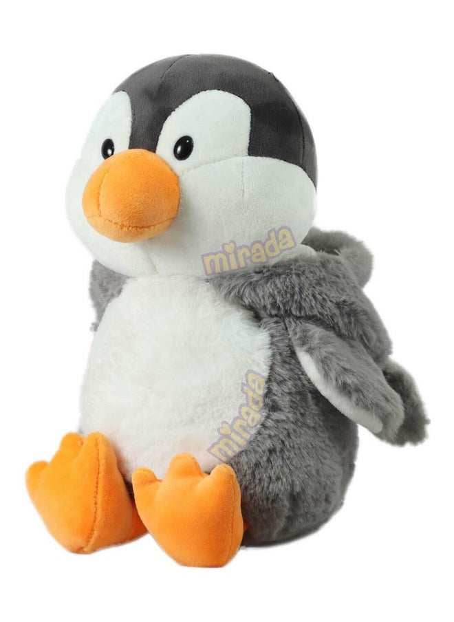 Cute Grey Penguin Soft Toy For Girls/Kids | Huggable Hoodie Penguin Soft Toy | Stuffed Plush Animal | Ideal For Birthdays & Special Occasions - 25Cm