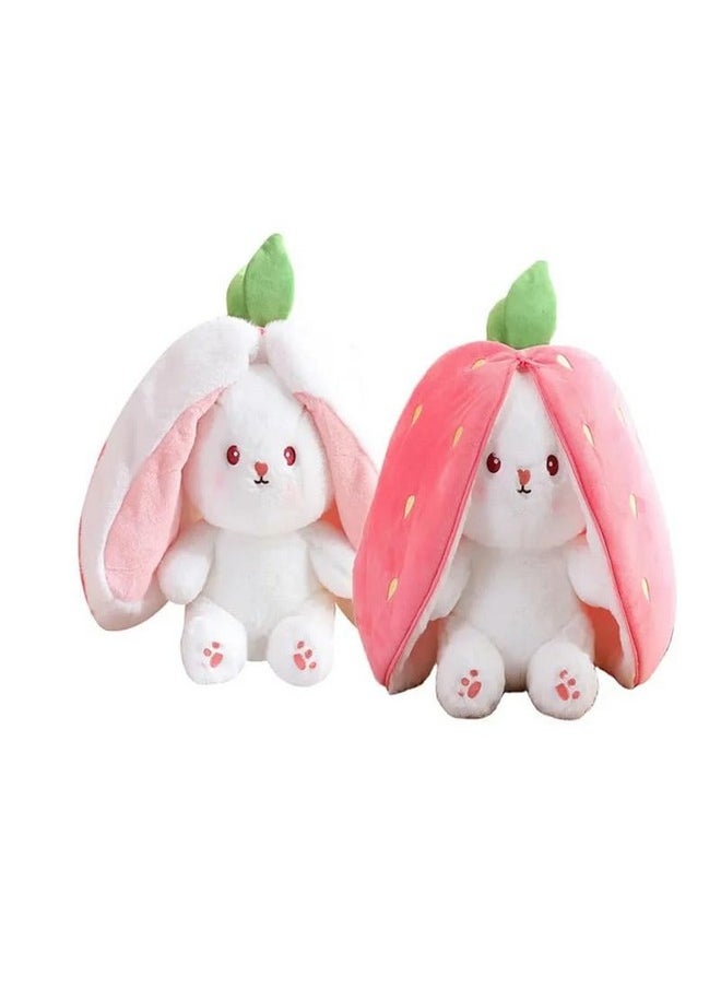 Reversible Rabbit Strawberry Stuffed Toy 30Cm