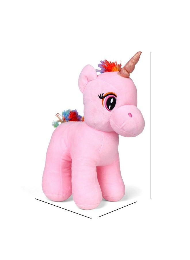 Enchanting Light Pink Unicorn Soft Toy | Great Gift For Girls/Kids | Floppy And Glittery With Sparkling Horn | Soft Stuffed Plush Animal |- 29Cm