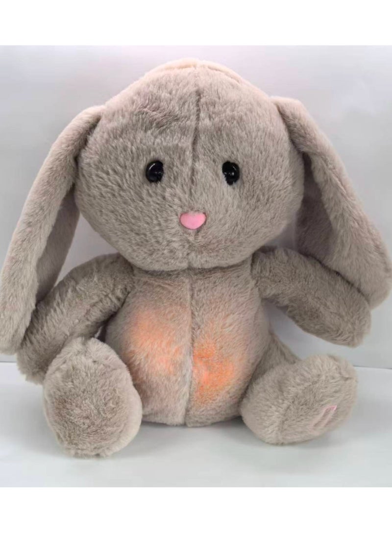 Breathing Baby Soothing Rabbit Plush Toy – 3-Speed Settings for Gentle Sleep Aid(Batteries Not Included)