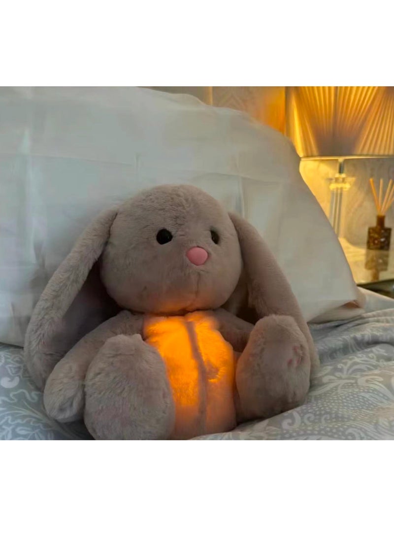 Breathing Baby Soothing Rabbit Plush Toy – 3-Speed Settings for Gentle Sleep Aid(Batteries Not Included)