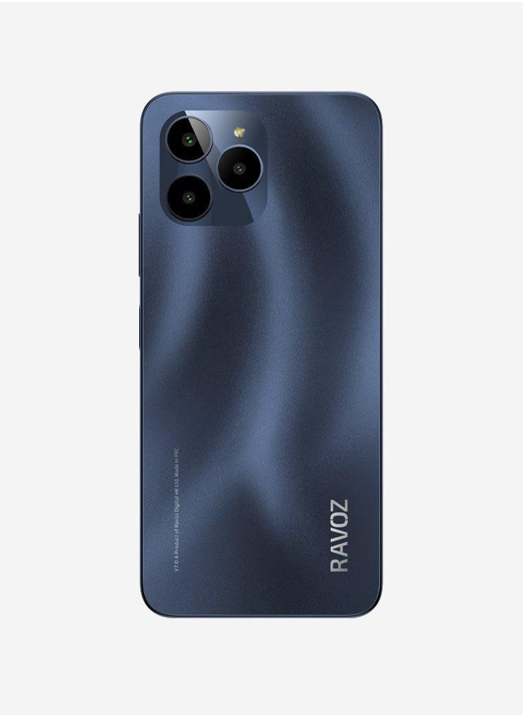 RAVOZ V7 Dual SIM Blue 4GB RAM(+6GB EXPANDABLE) 128GB 4G