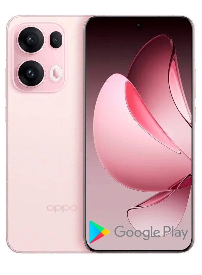 Reno 13 Pro Mobile 12GB+512GB Starlight Pink 6.83-inch FHD+ AMOLED display with a 120Hz refresh rate, a 240Hz touch sampling rate, a 2,160Hz PWM dimming rate, Mediatek Dimensity 8350 with Google play Chinese version