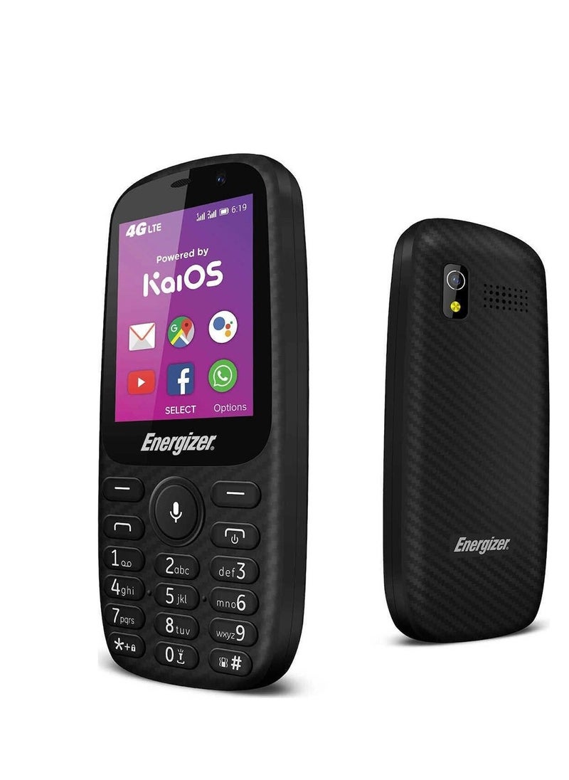 Energizer Energy E241S Feature Phone, 512 MB RAM, Dual Mini Sim - Black