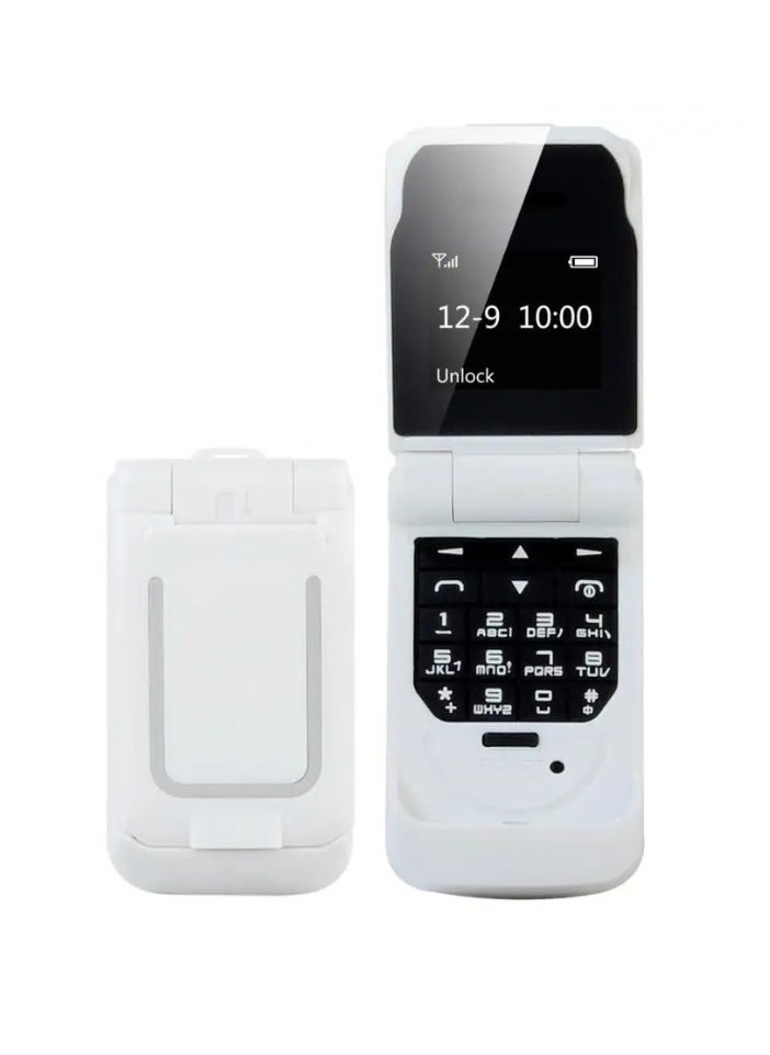 Mini Flip Cellphone, Lightweight Smallest Mobile Phone, Single Sim Card Feature Phone, Durable And Reliable Kids Cellphones With FM Radio SOS Bluetooth Dialer, (1pc, White)