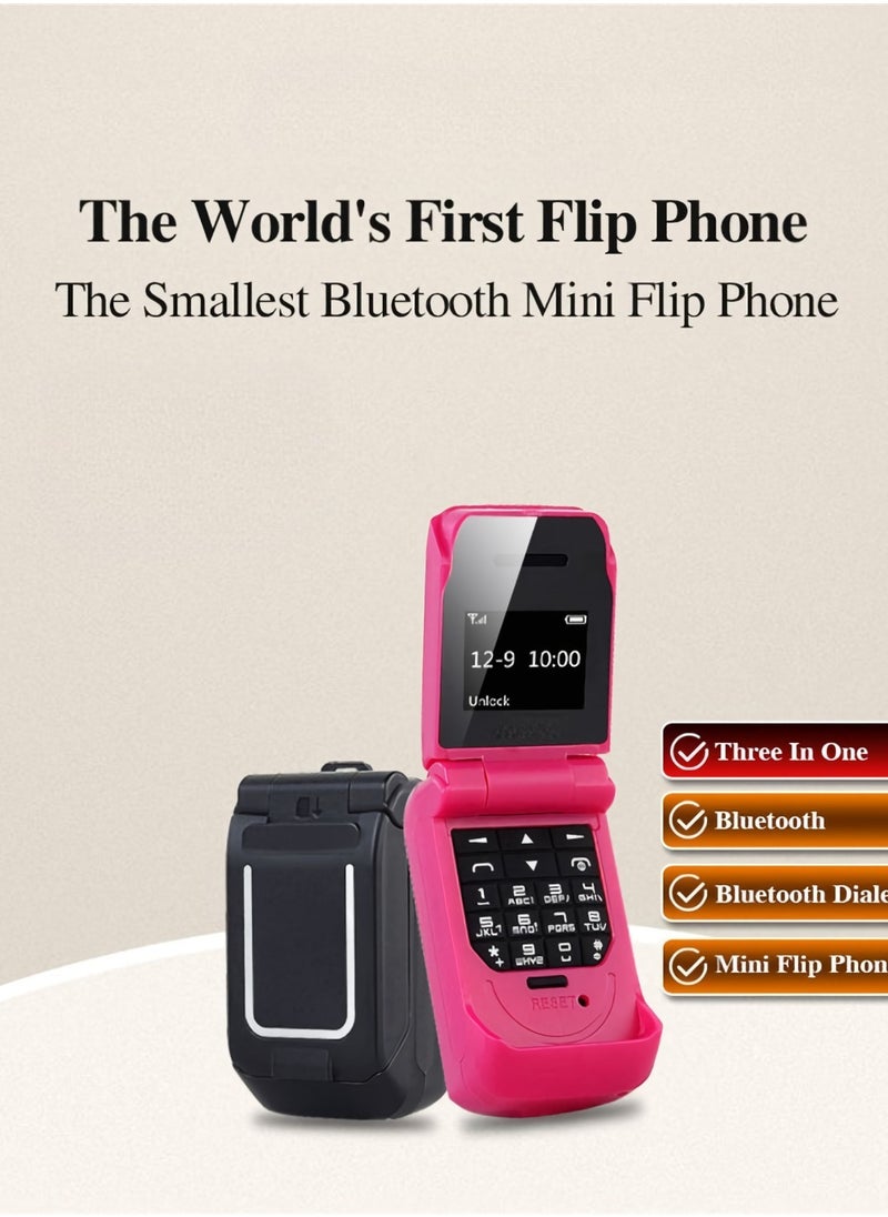 Mini Flip Cellphone, Lightweight Smallest Mobile Phone, Single Sim Card Feature Phone, Durable And Reliable Kids Cellphones With FM Radio SOS Bluetooth Dialer, (1pc, White)