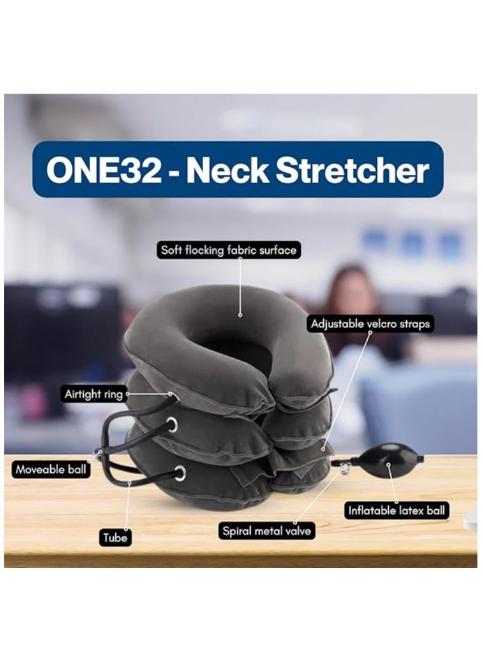 Neck Stretcher | Cervical Traction Device for Adjustable Neck Pain Relief | Posture Corrector and Portable Neck Support to Ease Muscle Tension and Headaches | Ideal for Daily Use and Recovery