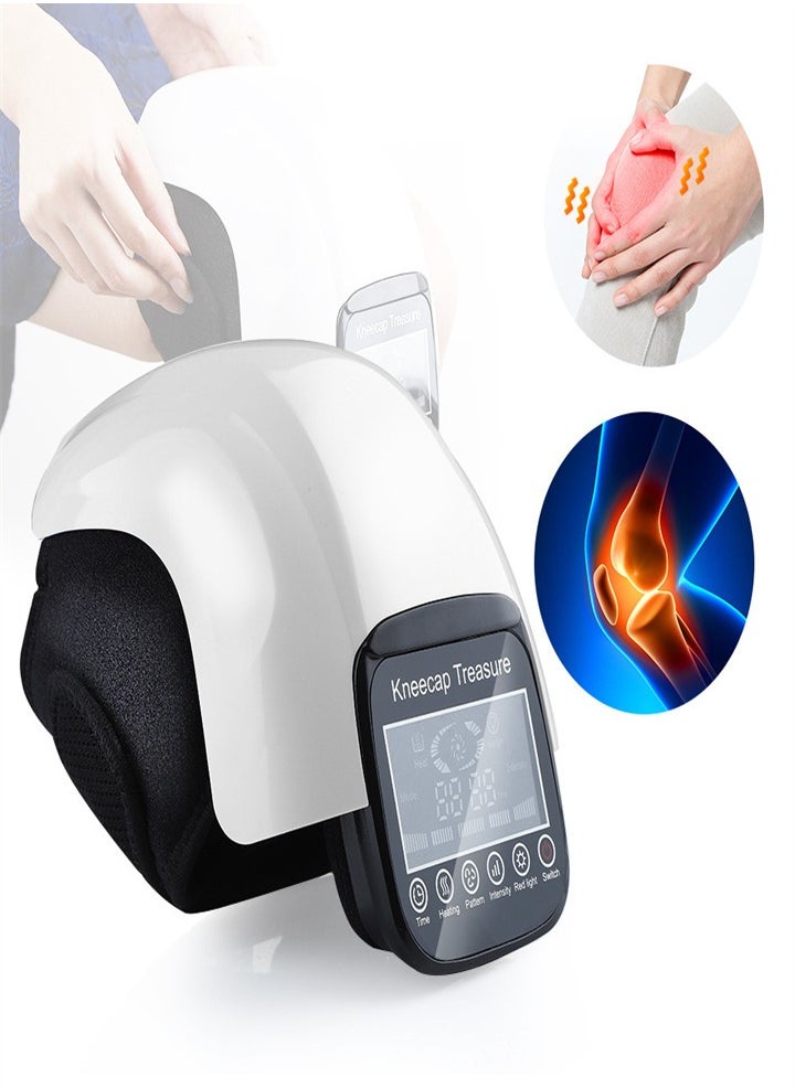 Wireless Knee Massager, Infrared Heating and Vibration Knee Pain Relief for Swollen and Stiff Joints, Stretched Ligaments and Muscle Injuries