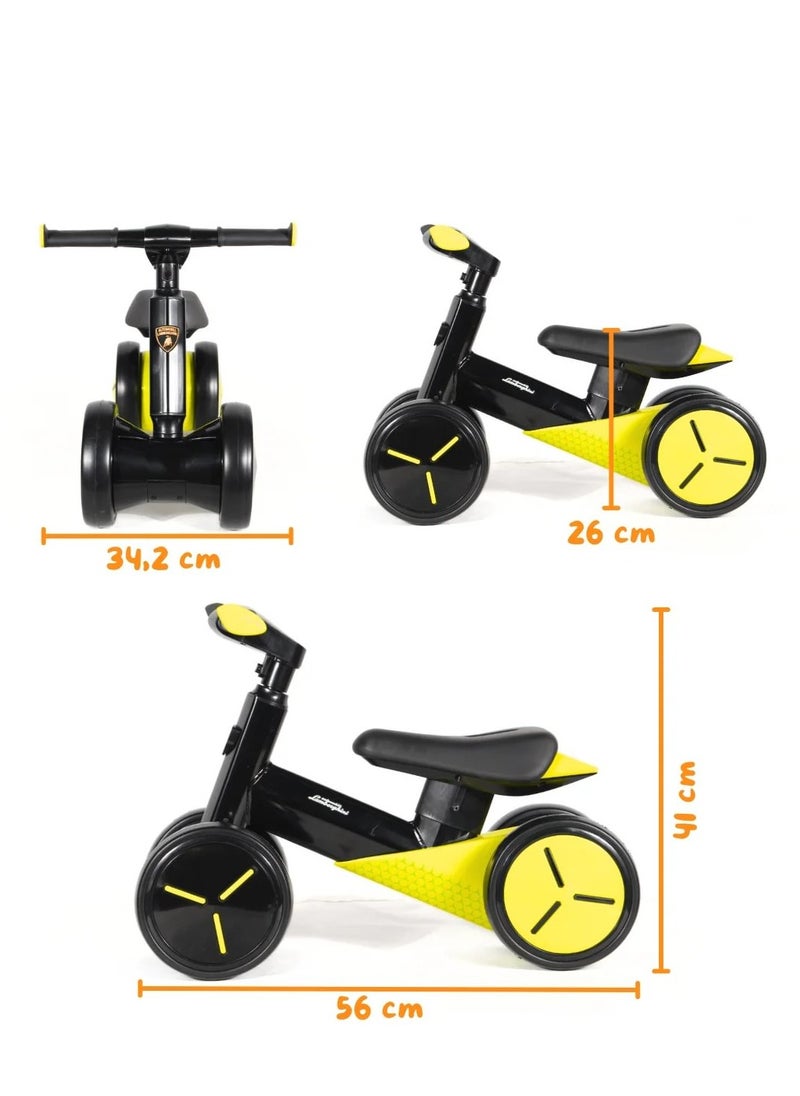 Lamborghini Balance Bike 4W (Yellow) (NT-698081)