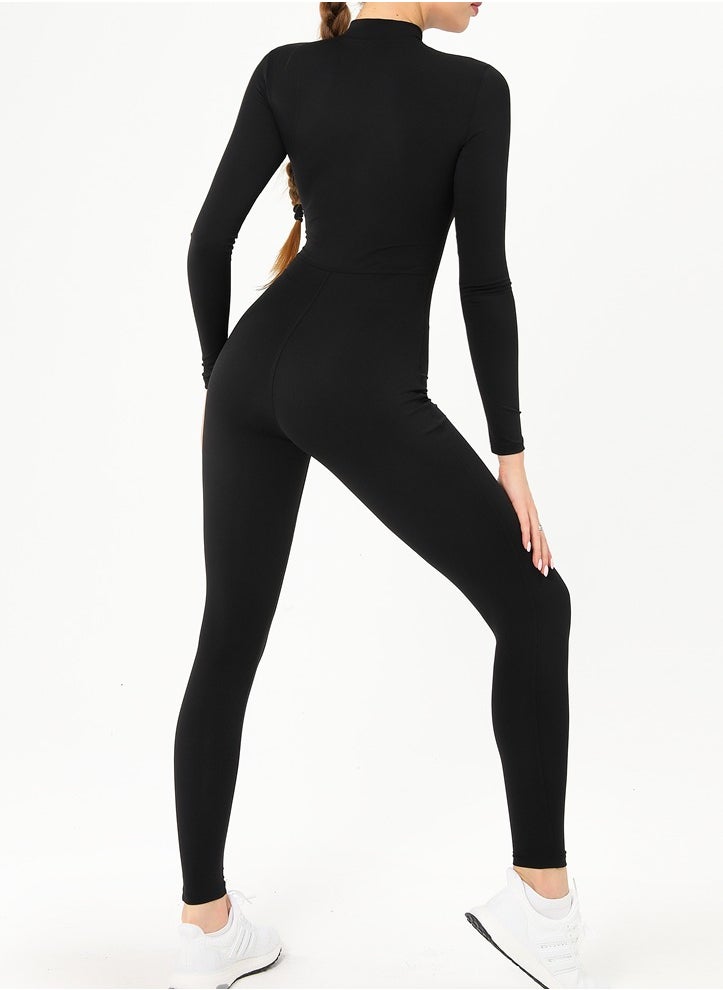 Zipper Longsleeve Sport Jumpsuits Women