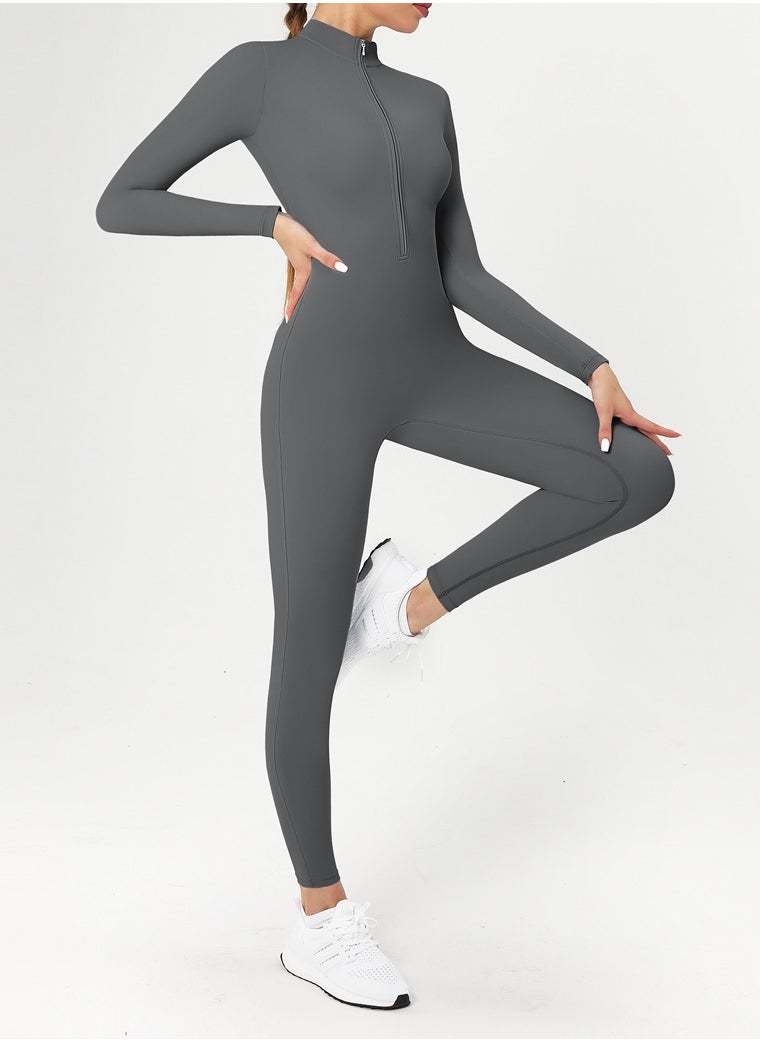 Zipper Longsleeve Sport Jumpsuits Women