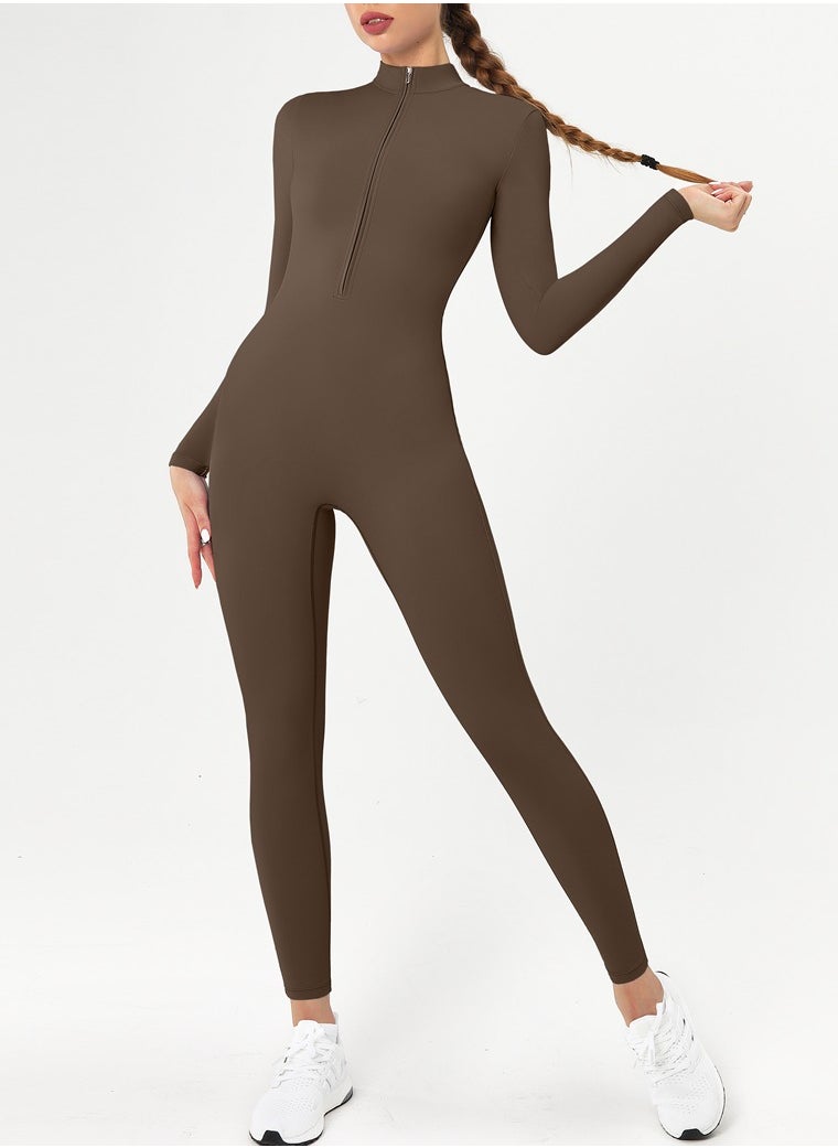 Zipper Longsleeve Sport Jumpsuits Women