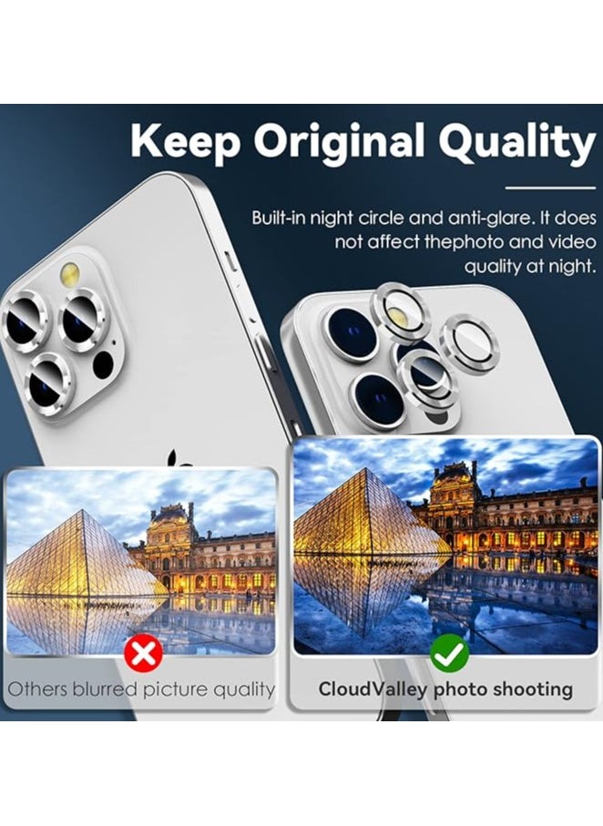 BUNDLE PACK Designed for iPhone 14 Pro Case, [2 Pack]  Camera Lens Protector,  [2 Pack] Matte Glass Screen Protector, Shockproof Slim Thin Phone Case for iPhone 14 Pro 6.1 inch (White)