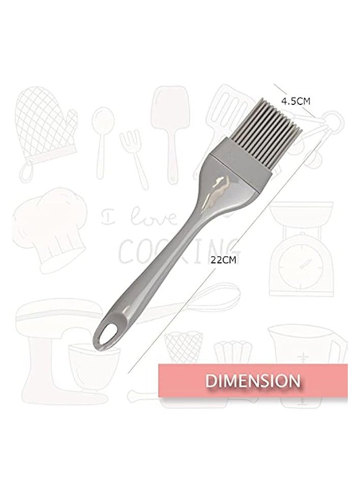 ilicone Pastry Brush | Grill Brush Basting Pastry Cooking Brush | Non-Stick Baking Tools Kitchen Utensils | Grey