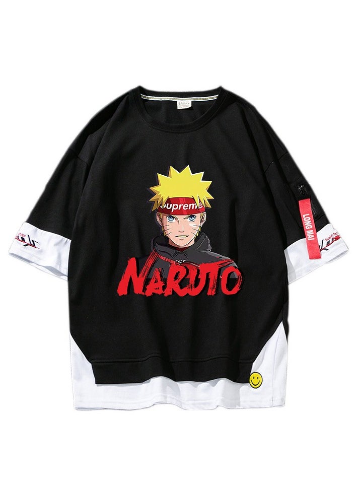 Naruto Uchiha Itachi Tornado Naruto Kakashi Fake Two T-shirts