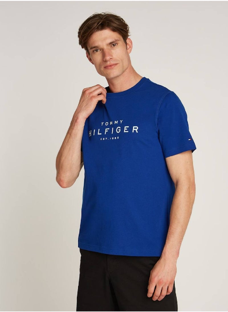 Men's Big Hilfiger T-shirt - Cotton, Blue