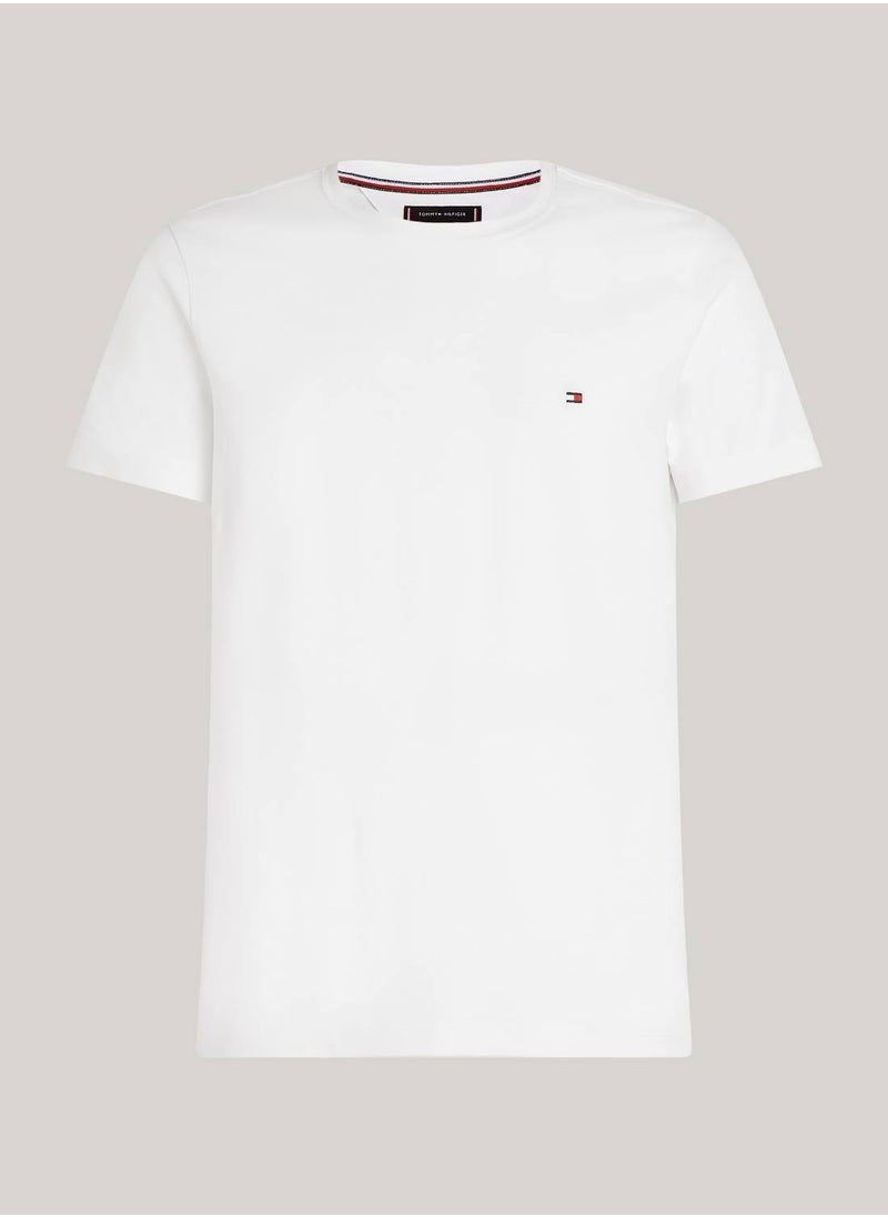 Men's Core Stretch Slim T-shirt - Cotton, White