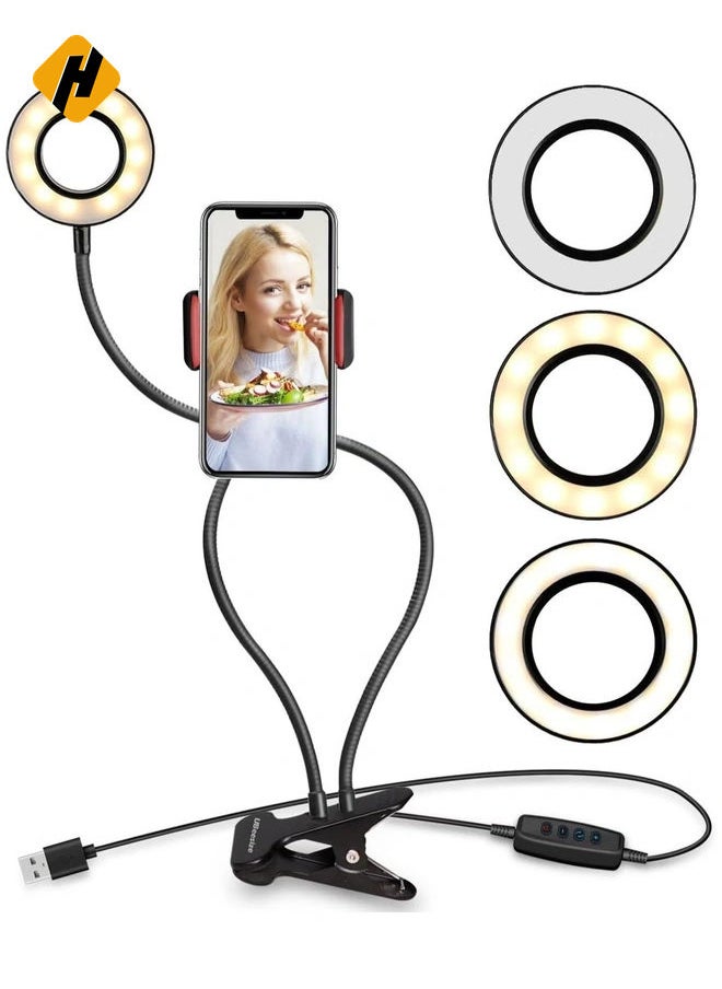 Light Stand for Live Stream, Selfie Ring Light with Webcam Mount for Logitech C925e, C922x, C930e,C922,C930,C920