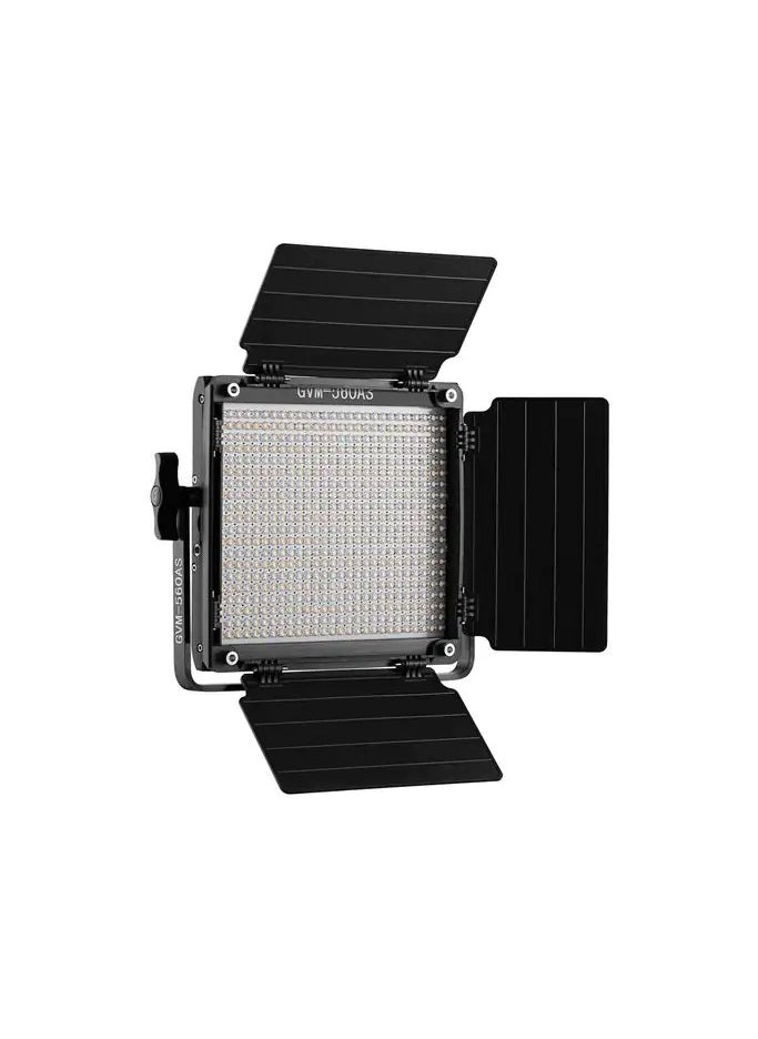 GVM 560AS Bi-Color LED Panel, 2300K-6800K Adjustable Color Temperature, CRI 97+, Dimmable Brightness, Built-In LCD Display, Dual Power Options, Ideal for Photography, Videography, and Studio Lighting