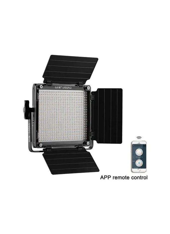 GVM 560AS Bi-Color LED Panel, 2300K-6800K Adjustable Color Temperature, CRI 97+, Dimmable Brightness, Built-In LCD Display, Dual Power Options, Ideal for Photography, Videography, and Studio Lighting