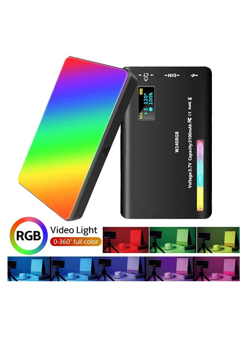 Xria W140 LED RGB Video Light Full Color 2500-9000K 8W with 3100mAh Rechargable Battery and USB-C Interface