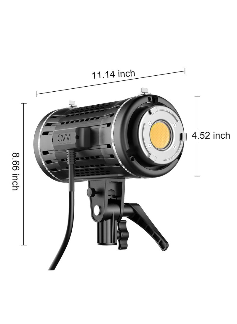 GVM-ST100R 100W Led Video Light RGB+Bi-Color Double Sided Daylight Balanced COB Light 77600 lux/0.5m CRI97+ 12 Built-in Lighting Effects App Control 2700K-7500K Photography Lighting