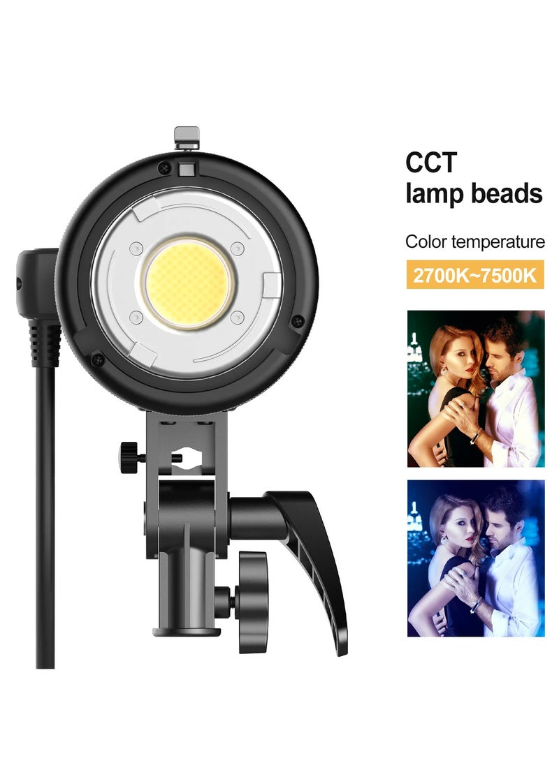 GVM-ST100R 100W Led Video Light RGB+Bi-Color Double Sided Daylight Balanced COB Light 77600 lux/0.5m CRI97+ 12 Built-in Lighting Effects App Control 2700K-7500K Photography Lighting