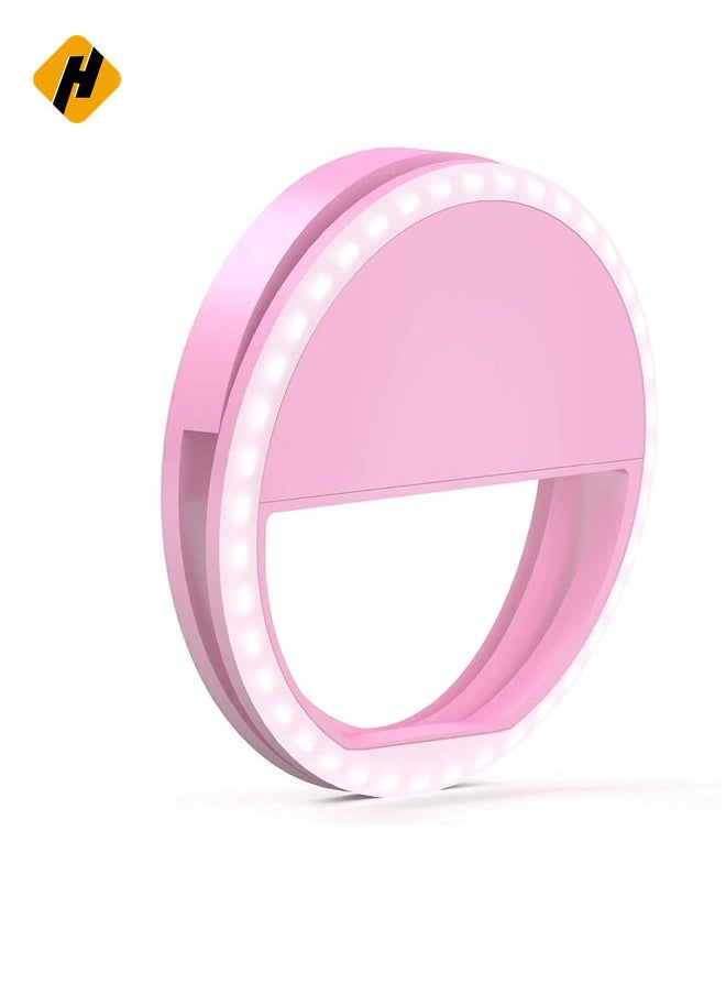 Mini Clip-on Smartphone Selfie Ring RGB LED Light Beauty Lamp Built-in Rechargeable Battery For Smartphones