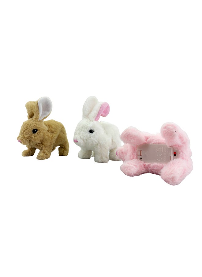 Galaxy Electronic Walking Plush Bunny Toy with Pet House Packaging – Assorted 1 pc – Realistic Walking & Hopping Functions – Safe for Kids 3+