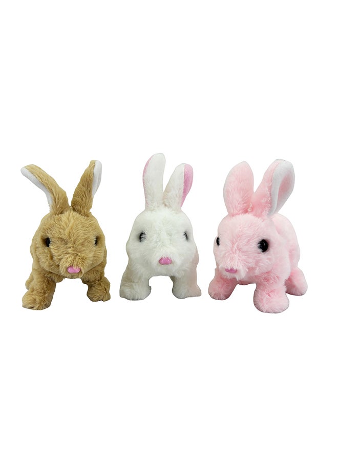 Galaxy Electronic Walking Plush Bunny Toy with Pet House Packaging – Assorted 1 pc – Realistic Walking & Hopping Functions – Safe for Kids 3+