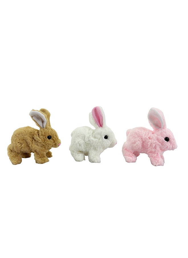 Galaxy Electronic Walking Plush Bunny Toy with Pet House Packaging – Assorted 1 pc – Realistic Walking & Hopping Functions – Safe for Kids 3+