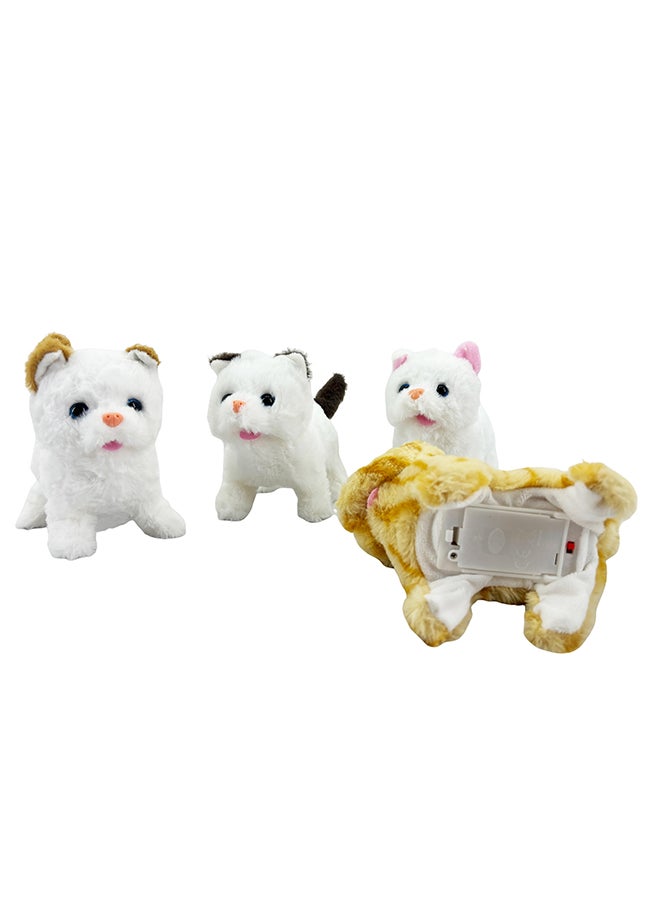 Galaxy Electronic Walking Plush Cat Toy with Pet House Packaging – Assorted 1 pc – Realistic Walking & Meowing Functions – Safe for Kids 3+