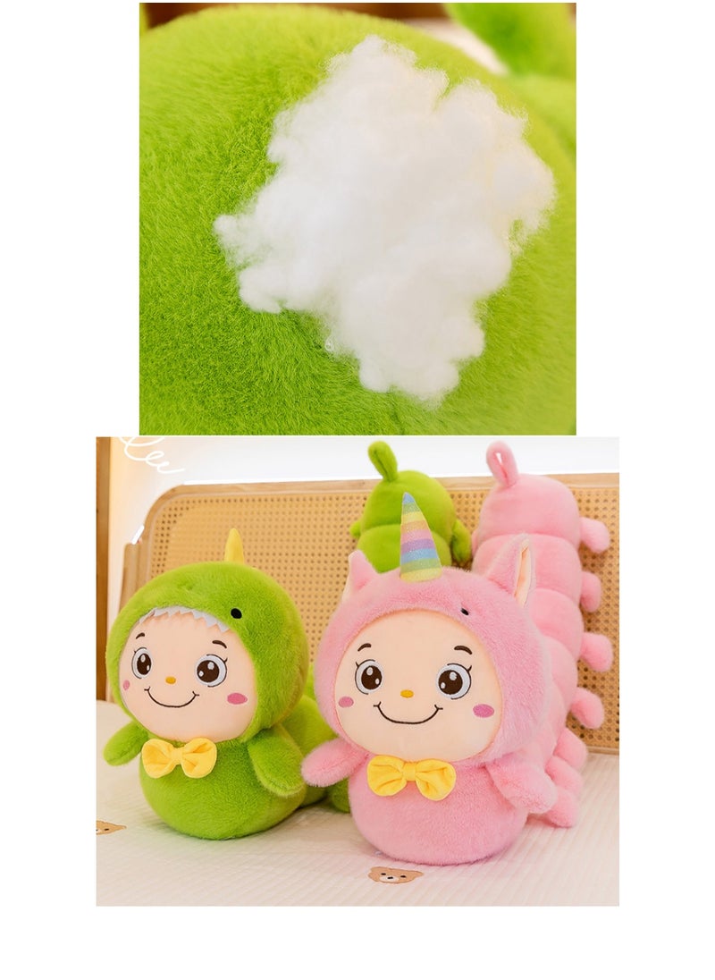 50 CM Cute Caterpillar Plush Toy Soft Stuffed Cartoon Doll For Girls And Boys All Ages Gift（Pink）