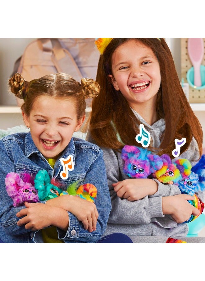 Furblets 2-Pack, Mini Friends Pix-Elle & Ooh-Koo, 45+ Sounds Each, Music & Speaks Only Furbish, Electronic Plush Toys For Girls & Boys, Interactive Pets, Multicolor & Blue/White, 6+