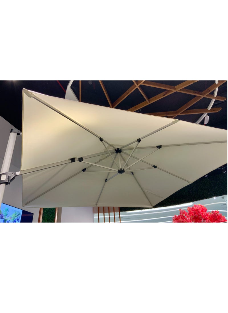 Outdoor Umbrella Side Pole White/Red