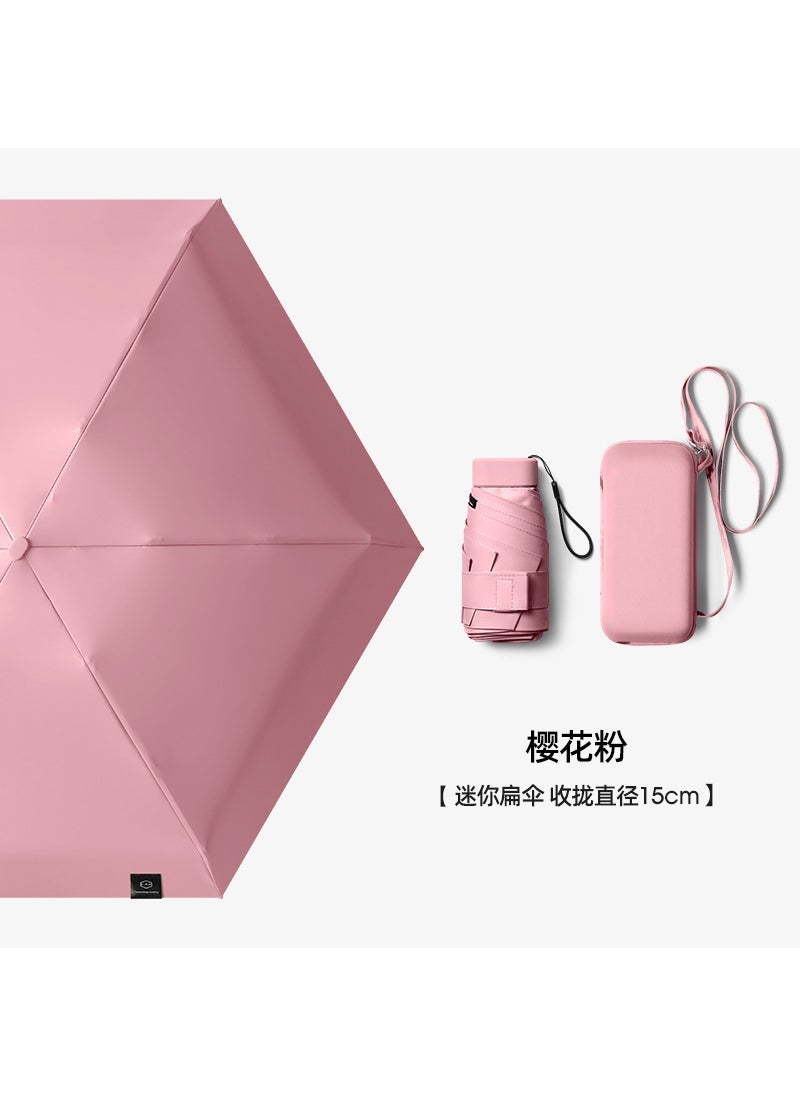 50% Fold Capsule Sun Umbrella Women Sun Protection UV Sunshade Sunny Umbrella Large Wholesale Custom Folding Ultra Light Umbrella