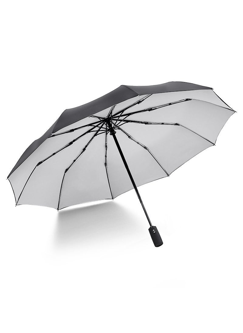 Double-layer automatic umbrella folding reinforcement ten-bone wind-resistant men's and Women's Business double-use advertising umbrella