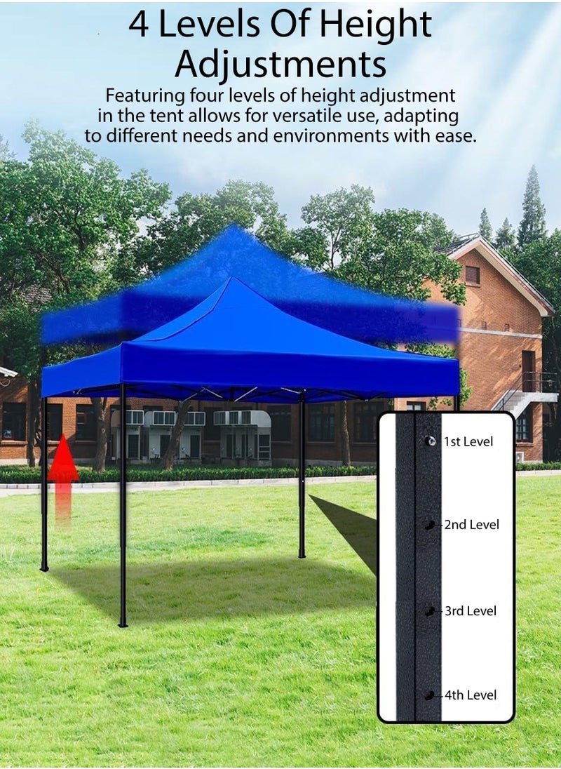 3x3 Meters Steel Frame Outdoor Tent with Waterproof UV-Blocking Canopy, Quick Setup, and Trolley Bag for Events, Camping, and Parties