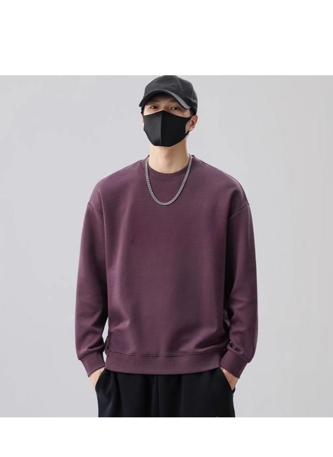 Men's Knitted Patchwork Fashionable Temperament Versatile Long Sleeved Hooded Sweatshirt