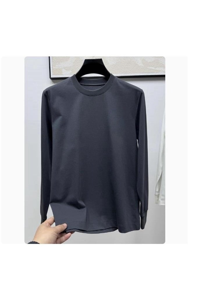 Men's Round Neck Casual Long Sleeved Base Sweater Sweatshirt