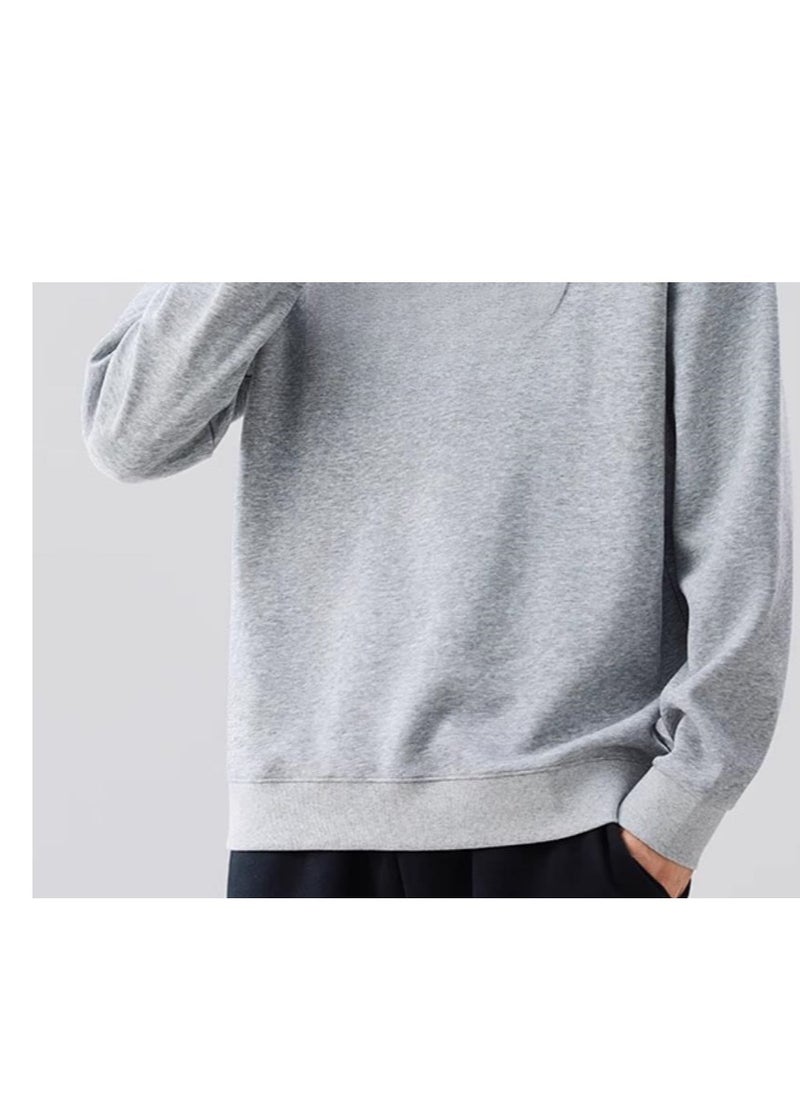 Men's Knitted Patchwork Fashionable Temperament Versatile Long Sleeved Hooded Sweatshirt