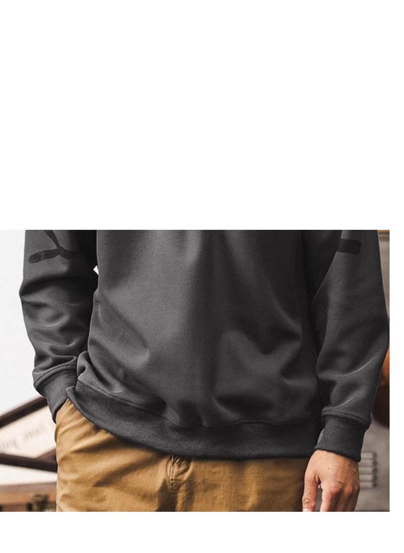 Men's Casual Long Sleeved Loose Retro 380G Heavyweight Hoodie