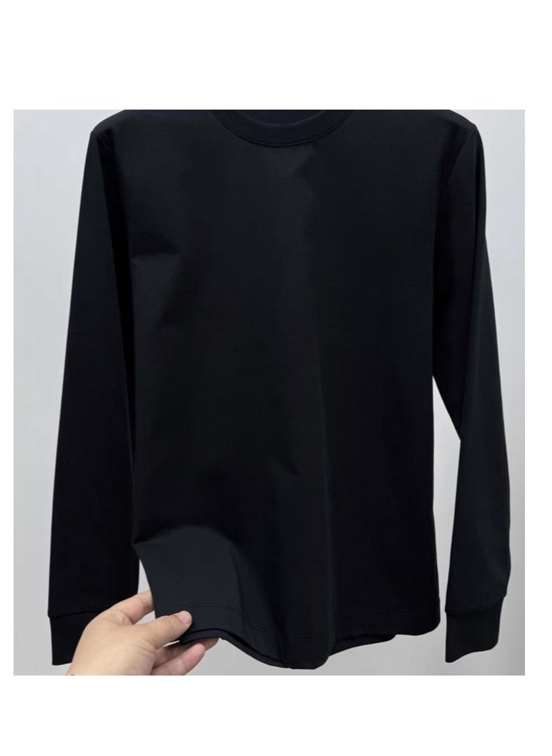 Men's Round Neck Casual Long Sleeved Base Sweater Sweatshirt