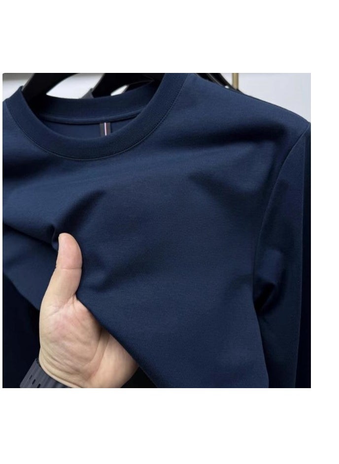 Men's Round Neck Casual Long Sleeved Base Sweater Sweatshirt