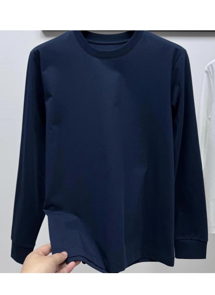 Men's Round Neck Casual Long Sleeved Base Sweater Sweatshirt