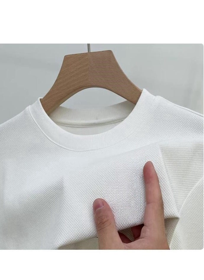 Men's Round Neck Casual Long Sleeved Base Sweater Sweatshirt