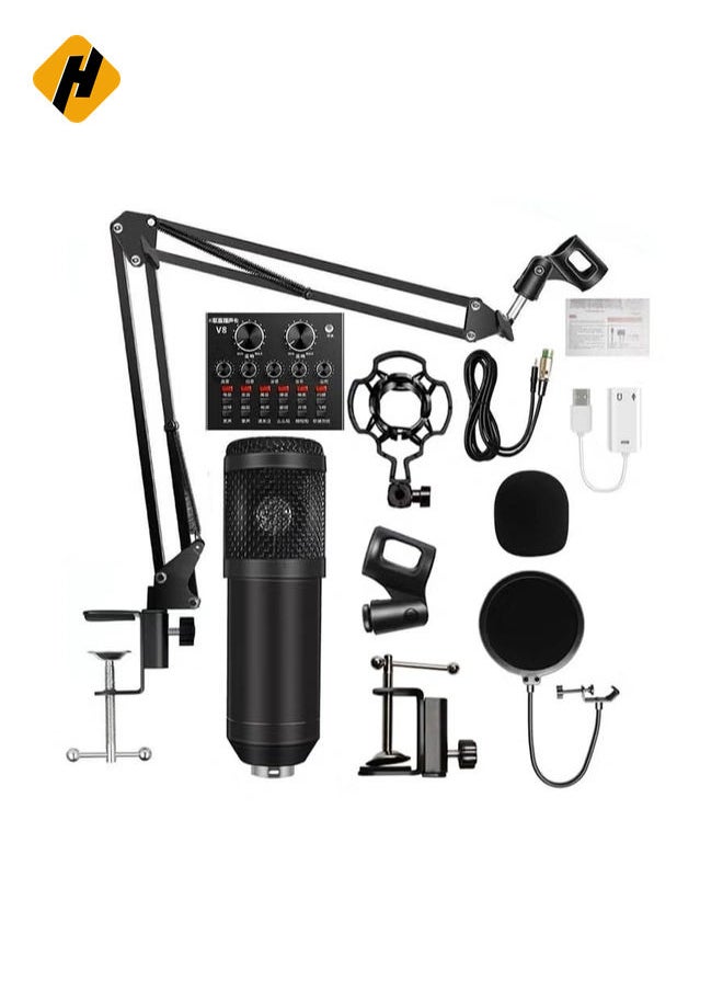 Adjustable Recording Condenser Microphone with Kit V8