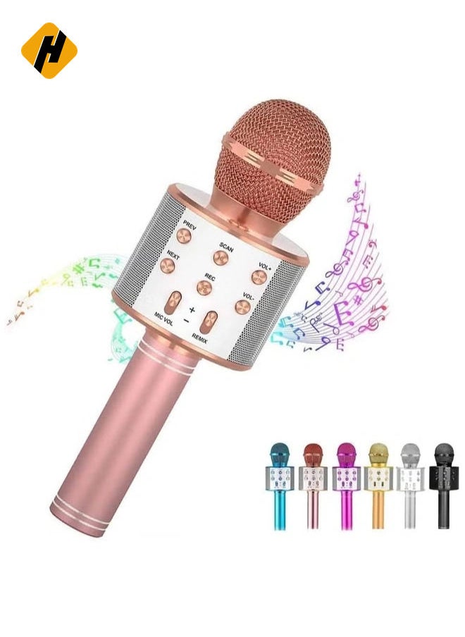 Bluetooth Microphone for kids Birthday Gift Toys for Age 3 4 5 6 7 8 9 10 Girls Boys Wireless Karaoke Mircrophone Little Kid Gifts Toy for Toddler Children