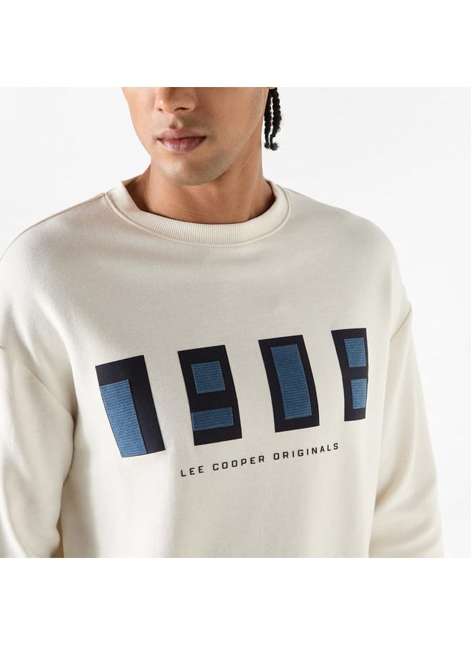 Lee Cooper Typographic Detail Sweatshirt with Long Sleeves