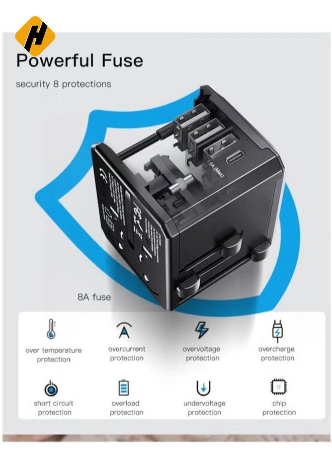 MC-10 USB-C Port Universal Travel Adapter is the international travel electrical plug adapter